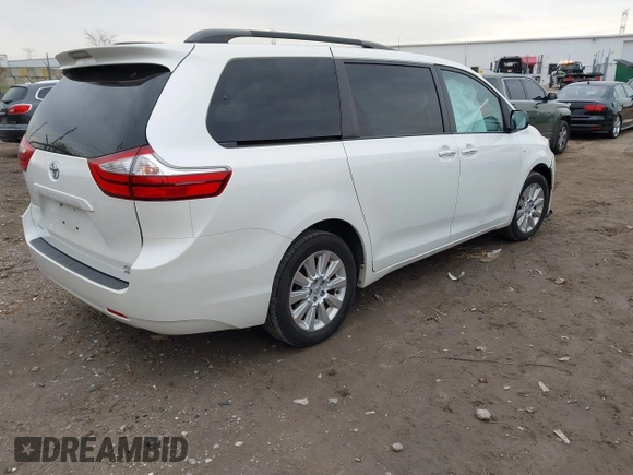 2016 Toyota Sienna Ltd with VIN 5TDDK3DC3GS129715, listed as a IAAI auction lot 40849430 with 138,724 mi miles. Bid and sale history available at carsss.com. Image 4.