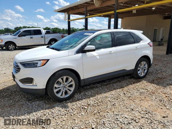 2020 Ford Edge Titanium with VIN 2FMPK3K93LBA53778, listed as a Copart auction lot 59059085 with 121,277 mi miles and Salvage title. Bid and sale history available at DreamBid. Image 1.