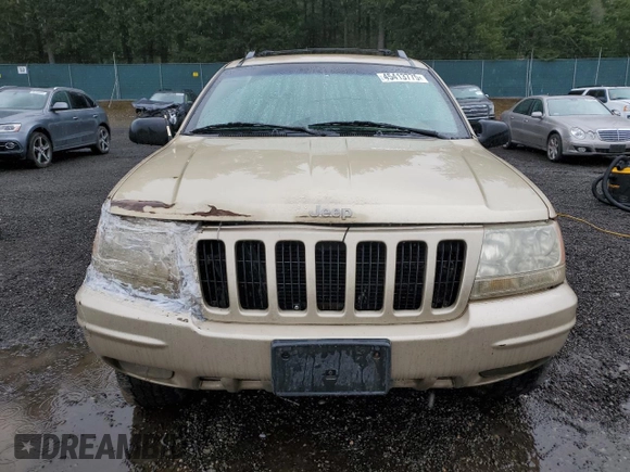 1999 Jeep Grand Cherokee Limited with VIN 1J4GW68N2XC581746, listed as a Copart auction lot 45413775 with 284,226 mi miles and Salvage Title. Bid and sale history available at carsss.com. Image 5.