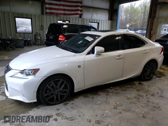 2015 Lexus IS 350 with VIN JTHCE1D22F5006893, listed as a Copart auction lot 52001015 with 53,253 mi miles and Salvage Title. Bid and sale history available at carsss.com. Image 1.