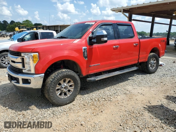 2017 Ford F-250 Lariat with VIN 1FT7W2BT9HED98646, listed as a Copart auction lot 55220645 with 100,693 mi miles and Salvage title. Bid and sale history available at DreamBid. Image 1.