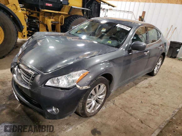 2011 Infiniti M37 with VIN JN1BY1AR8BM376710, listed as a Copart auction lot 79975754 with 64,135 mi miles and Salvage Title. Bid and sale history available at carsss.com. Image 1.