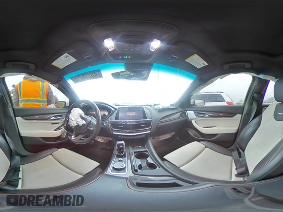 2021 Cadillac CT5 V-Series with VIN 1G6DV5RW6M0144314, listed as a Copart auction lot 45296315 with 35,030 mi miles and Salvage title. Bid and sale history available at DreamBid. Image 12.