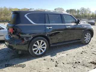 2014 Infiniti QX80 with VIN JN8AZ2NC8E9351805, listed as a Copart auction lot 51715735 with 130,943 mi miles and Salvage Title. Bid and sale history available at carsss.com. Image 3.
