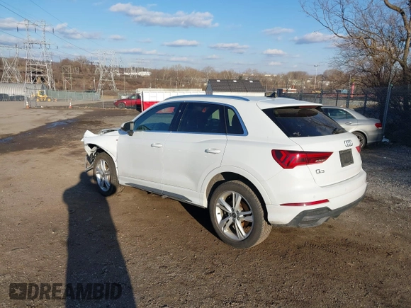 2023 Audi Q3 S line Premium Plus with VIN WA1EECF37P1025146, listed as a IAAI auction lot 41520532 with 36,717 mi miles and . Bid and sale history available at DreamBid. Image 3.