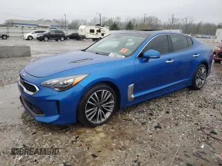 2018 Kia Stinger Premium with VIN KNAE25LA1J6013451, listed as a Copart auction lot 51860335 with 126,376 mi miles and Salvage Title. Bid and sale history available at carsss.com. Image 1.