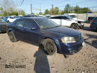 2013 Dodge Avenger SXT with VIN 1C3CDZCG7DN616354, listed as a Copart auction lot 54708385 with 183,876 mi miles and Salvage Title. Bid and sale history available at carsss.com. Image 4.
