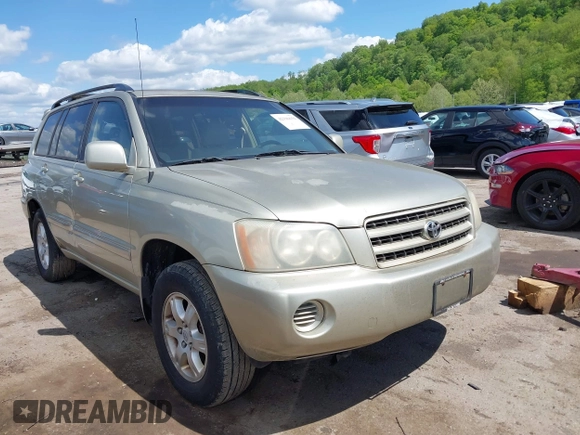 2003 Toyota Highlander z VIN JTEHF21A030137539, wystawiony jako IAAI lot #42196656 z przebiegiem 259 112 mil mil oraz . Historia ofert i sprzedaży dostępna na DreamBid. Obrazek 1.