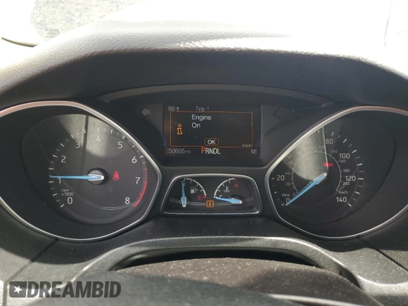 2017 Ford Focus SE with VIN 1FADP3K24HL241881, listed as a Copart auction lot 51017165 with 50,605 mi miles and Salvage Title. Bid and sale history available at carsss.com. Image 9.