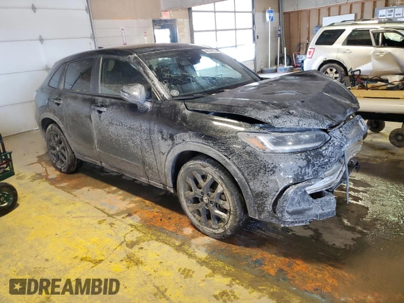 2024 Honda HR-V Sport with VIN 3CZRZ2H56RM700067, listed as a Copart auction lot 46109775 with 38,799 mi miles and Salvage Title. Bid and sale history available at carsss.com. Image 4.