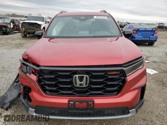 2025 Honda Pilot TrailSport with VIN 5FNYG1H63SB094649, listed as a Copart auction lot 43418145 with 554 mi miles and Salvage Title. Bid and sale history available at carsss.com. Image 5.