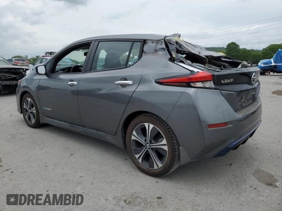 2018 Nissan LEAF SV with VIN 1N4AZ1CP9JC308525, listed as a Copart auction lot 54156725 with 4,596 mi miles and Salvage title. Bid and sale history available at DreamBid. Image 2.