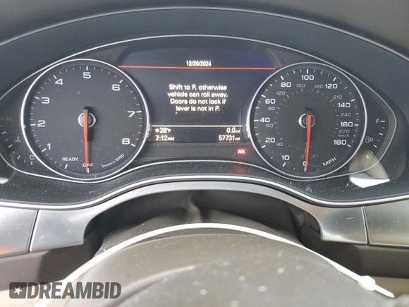 2018 Audi A6 Prestige with VIN WAUH3AFC7JN065933, listed as a Copart auction lot 85733524 with 57,731 mi miles and Salvage title. Bid and sale history available at DreamBid. Image 9.