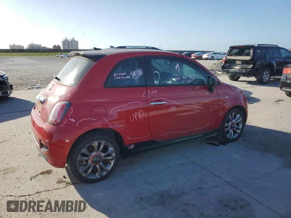 2017 FIAT 500 Pop with VIN 3C3CFFKR4HT600890, listed as a Copart auction lot 49456795 with 61,356 mi miles and Salvage title. Bid and sale history available at DreamBid. Image 3.