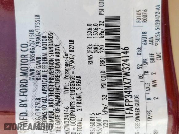 2007 Ford Focus S z VIN 1FAFP34NX7W324146, wystawiony jako Copart lot #59006755 z przebiegiem 160 398 mil mil oraz Szkoda całkowita • Salvage title. Historia ofert i sprzedaży dostępna na DreamBid. Obrazek 12.
