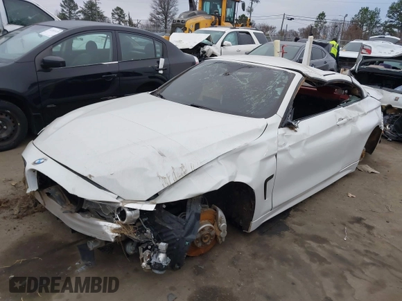 2015 BMW 4 Series 435i with VIN WBA3T3C59FP738440, listed as a IAAI auction lot 41158801 with 158,130 mi miles and . Bid and sale history available at carsss.com. Image 2.