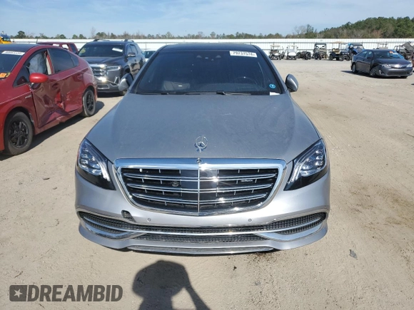 2018 Mercedes-Benz S with VIN WDDUX8AB2JA377071, listed as a Copart auction lot 79737574 with 60,854 mi miles and Salvage Title. Bid and sale history available at DreamBid. Image 5.