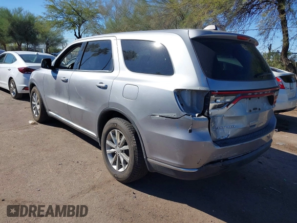 2016 Dodge Durango SXT with VIN 1C4RDHAG7GC502857, listed as a IAAI auction lot 40690221 with 192,620 mi miles and . Bid and sale history available at DreamBid. Image 3.