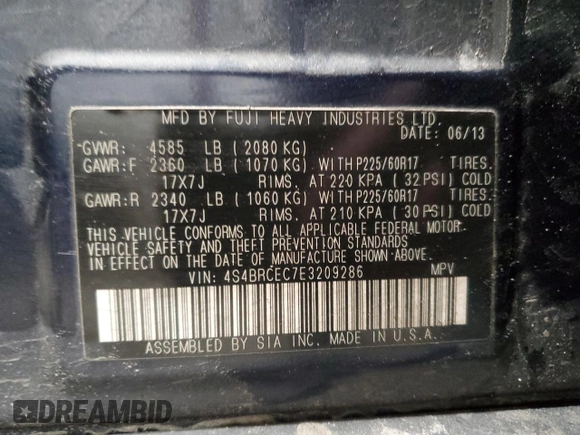 2014 Subaru Outback Premium with VIN 4S4BRCEC7E3209286, listed as a Copart auction lot 49766645 with 137,363 mi miles and Salvage Title. Bid and sale history available at DreamBid. Image 15.
