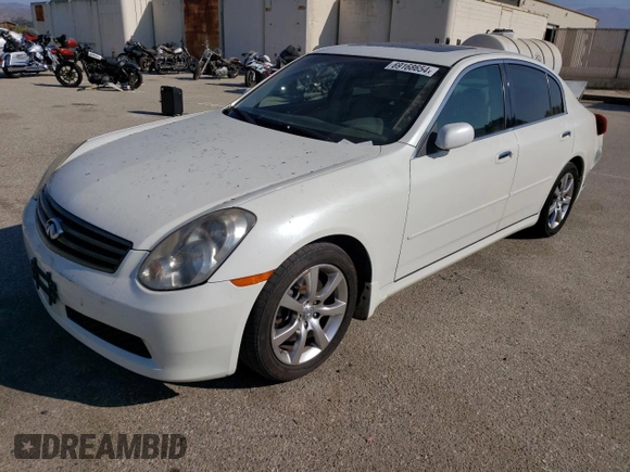 2006 Infiniti G35 with VIN JNKCV51E16M519791, listed as a Copart auction lot 69168654 with 141,437 mi miles and Salvage Title. Bid and sale history available at DreamBid. Image 1.