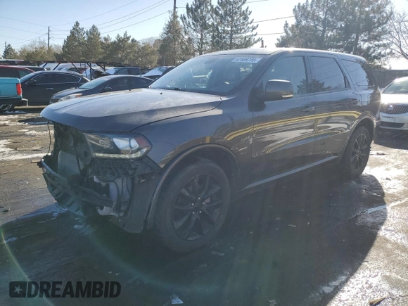 2017 Dodge Durango GT with VIN 1C4RDJDG8HC817087, listed as a Copart auction lot 42809705 with 166,860 mi miles and Salvage Title. Bid and sale history available at carsss.com. Image 1.