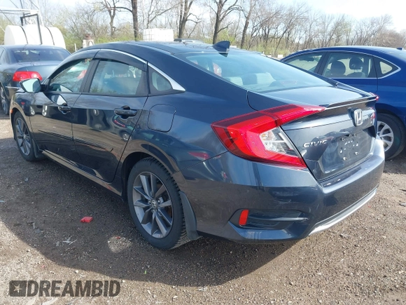 2019 Honda Civic Sedan EX with VIN 19XFC1F33KE010363, listed as a IAAI auction lot 41863301 with 77,578 mi miles. Bid and sale history available at carsss.com. Image 3.