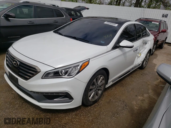 2016 Hyundai Sonata Sport with VIN 5NPE34AF4GH352681, listed as a Copart auction lot 49590854 with 88,248 mi miles and Salvage Title. Bid and sale history available at DreamBid. Image 1.
