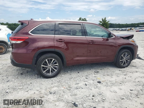 2017 Toyota Highlander XLE with VIN 5TDJZRFH0HS410785, listed as a Copart auction lot 64236895 with Not provided miles and Salvage title. Bid and sale history available at DreamBid. Image 3.