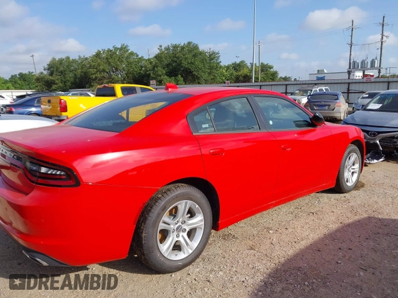 2023 Dodge Charger SXT with VIN 2C3CDXBG4PH550722, listed as a IAAI auction lot 39734322 with 5,503 mi miles. Bid and sale history available at carsss.com. Image 4.