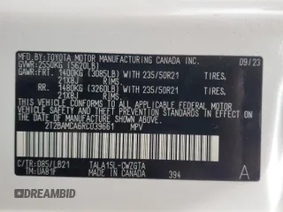 2024 Lexus RX 350 with VIN 2T2BAMCA6RC039661, listed as a Copart auction lot 59157545 with 16,311 mi miles and Salvage title. Bid and sale history available at DreamBid. Image 13.