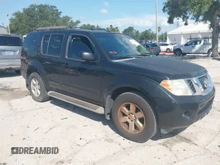 2008 Nissan Pathfinder LE with VIN 5N1AR18U48C654786, listed as a IAAI auction lot 42594509 with 181,691 mi miles and . Bid and sale history available at DreamBid. Image 1.