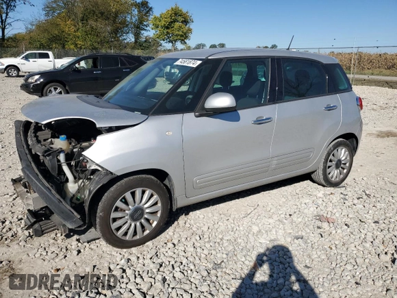 2014 FIAT 500L Easy with VIN ZFBCFABH0EZ015043, listed as a Copart auction lot 74581874 with 80,639 mi miles and Salvage Title. Bid and sale history available at carsss.com. Image 1.