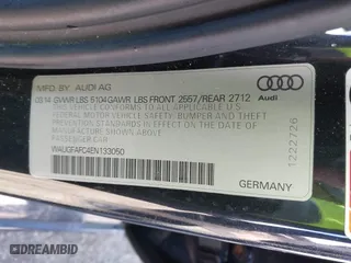2014 Audi A6 2.0T Premium Plus with VIN WAUGFAFC4EN133050, listed as a IAAI auction lot 41625553 with 130,251 mi miles. Bid and sale history available at carsss.com. Image 9.