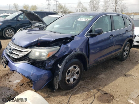 2014 Honda CR-V LX with VIN 2HKRM4H33EH662182, listed as a Copart auction lot 50541854 with 97,605 mi miles and Salvage Title. Bid and sale history available at carsss.com. Image 1.