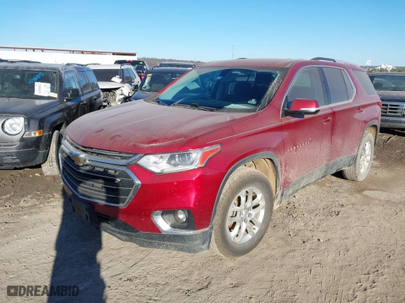 2018 Chevrolet Traverse LT Cloth with VIN 1GNERGKWXJJ269969, listed as a IAAI auction lot 41596532 with 114,038 mi miles. Bid and sale history available at carsss.com. Image 2.