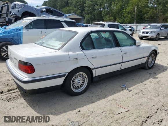1998 BMW 7 Series 740il with VIN WBAGJ8323WDM17893, listed as a Copart auction lot 69853684 with 155,155 mi miles and Clean Title. Bid and sale history available at carsss.com. Image 3.