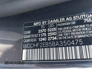 2011 Mercedes-Benz E 350 Luxury with VIN WDDHF2EB5BA350475, listed as a IAAI auction lot 41777123 with 154,730 mi miles and . Bid and sale history available at DreamBid. Image 9.