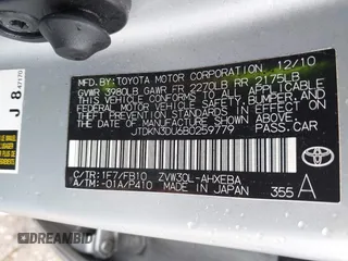 2011 Toyota Prius I with VIN JTDKN3DU6B0259779, listed as a IAAI auction lot 42164475 with 207,243 mi miles. Bid and sale history available at carsss.com. Image 9.