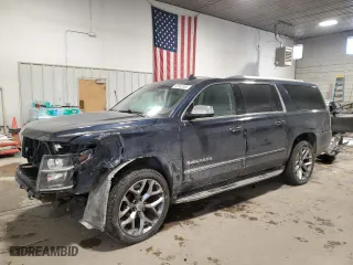 2017 Chevrolet Suburban Premier with VIN 1GNSKJKC8HR199992, listed as a Copart auction lot 45502355 with 219,534 mi miles and Salvage Title. Bid and sale history available at carsss.com. Image 1.