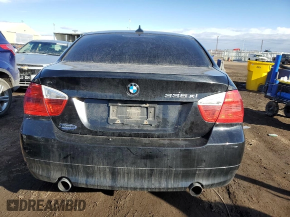 2008 BMW 3 Series 335xi with VIN WBAVD535X8A284173, listed as a Copart auction lot 43446085 with 0 mi miles and Salvage Title. Bid and sale history available at carsss.com. Image 6.