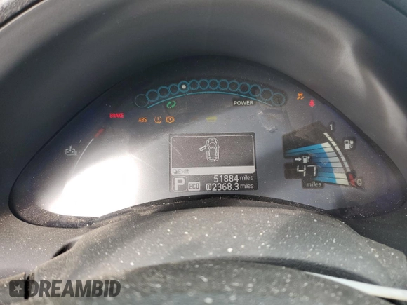 2015 Nissan LEAF S with VIN 1N4AZ0CP1FC331217, listed as a Copart auction lot 48134395 with 51,884 mi miles and Salvage Title. Bid and sale history available at DreamBid. Image 9.