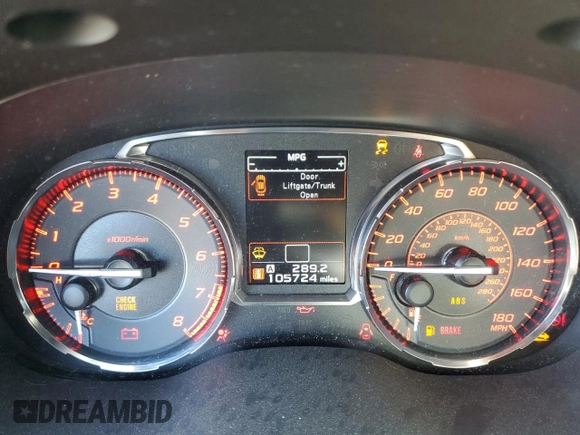 2017 Subaru WRX Premium with VIN JF1VA1F65H9840048, listed as a Copart auction lot 57729145 with 105,724 mi miles and Salvage title. Bid and sale history available at DreamBid. Image 9.