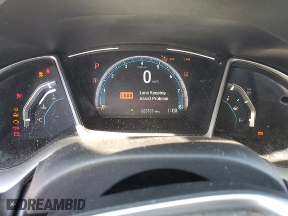 2020 Honda Civic Sedan EX-L with VIN 19XFC1F72LE214978, listed as a Copart auction lot 61613004 with 25,787 mi miles and Salvage Title. Bid and sale history available at carsss.com. Image 9.