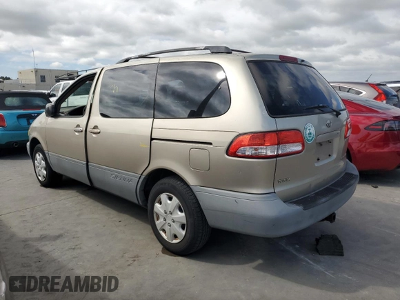 2002 Toyota Sienna CE with VIN 4T3ZF19C12U455513, listed as a Copart auction lot 74090554 with 0 mi miles and Salvage Title. Bid and sale history available at carsss.com. Image 2.
