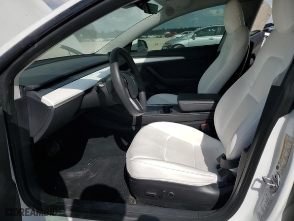 2022 Tesla Model 3 with VIN 5YJ3E1EA8NF348918, listed as a Copart auction lot 75964454 with 46,398 mi miles and Salvage Title. Bid and sale history available at carsss.com. Image 7.