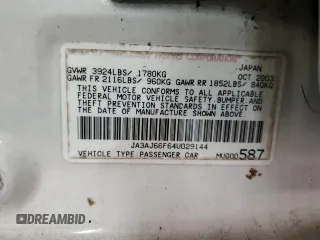 2004 Mitsubishi Lancer with VIN JA3AJ66F64U029144, listed as a Copart auction lot 77437234 with 158,049 mi miles and Salvage Title. Bid and sale history available at DreamBid. Image 12.
