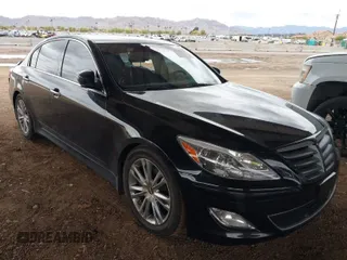 2012 Hyundai Genesis 3.8L with VIN KMHGC4DD0CU208141, listed as a IAAI auction lot 41798676 with 81,096 mi miles. Bid and sale history available at carsss.com. Image 1.