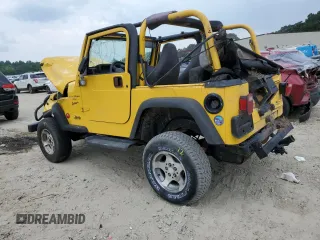 2000 Jeep Wrangler Sport with VIN 1J4FA49SXYP789791, listed as a Copart auction lot 60538875 with Not provided miles and Salvage title. Bid and sale history available at DreamBid. Image 2.