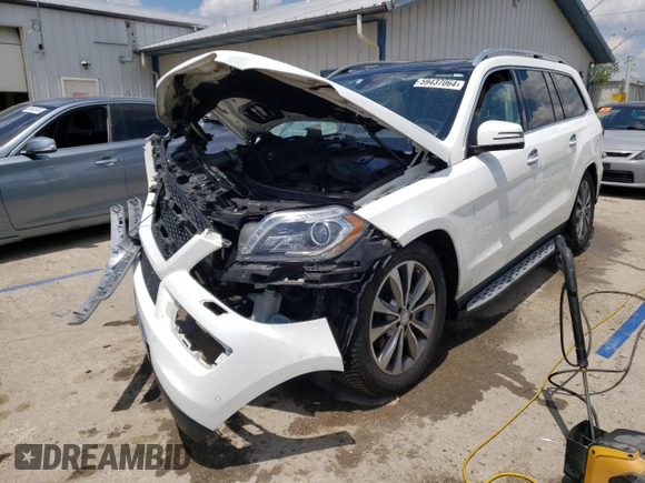 2016 Mercedes-Benz GL with VIN 4JGDF6EE4GA663059, listed as a Copart auction lot 59437064 with 0 mi miles and Salvage Title. Bid and sale history available at carsss.com. Image 1.