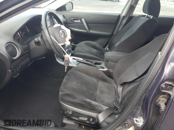 2007 Mazda 6 i Sport VE with VIN 1YVHP84C975M49637, listed as a Copart auction lot 85753394 with 125,622 mi miles and Salvage Title. Bid and sale history available at DreamBid. Image 7.